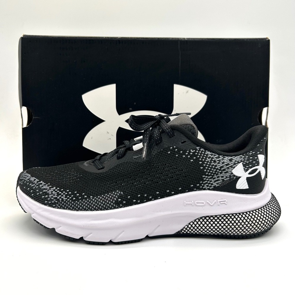 Under Armour HOVR Turbulence 2 Shoes Womens 7 Black Grey Running Sneakers